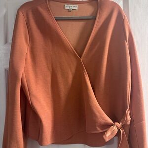Madewell Rust Wrap Blouse